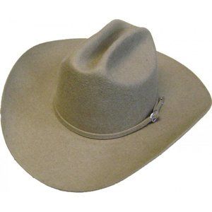 NWOT Tan 100% Wool Felt Cowboy Cowgirl Hat Small